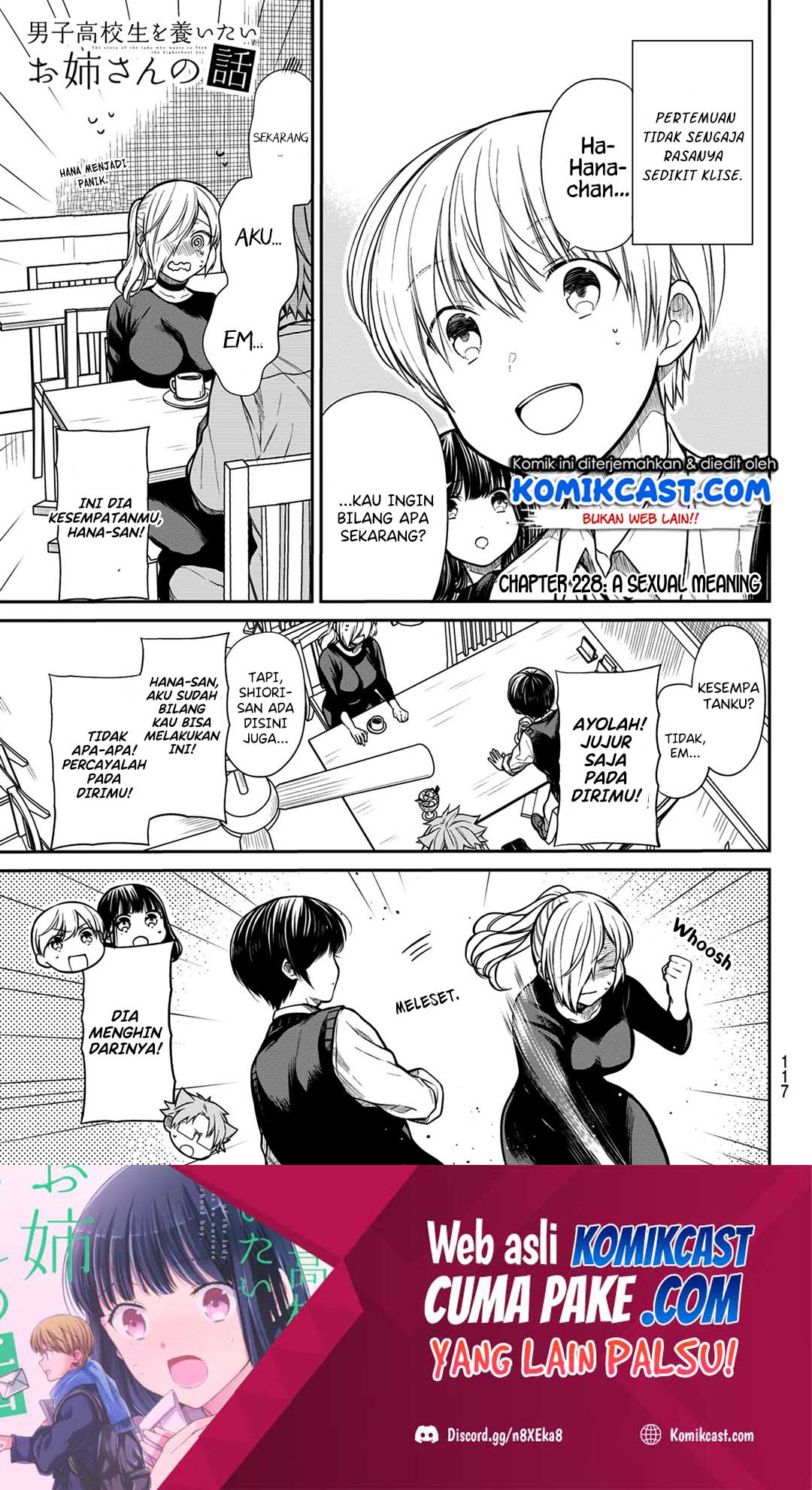 Danshi Koukousei wo Yashinaitai Onee-san no Hanashi Chapter 228 Bahasa Indonesia